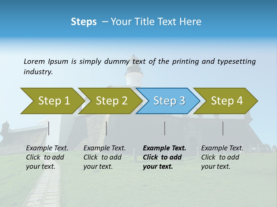 Lighthouse Fort Salvador Bahia Brazil PowerPoint Template