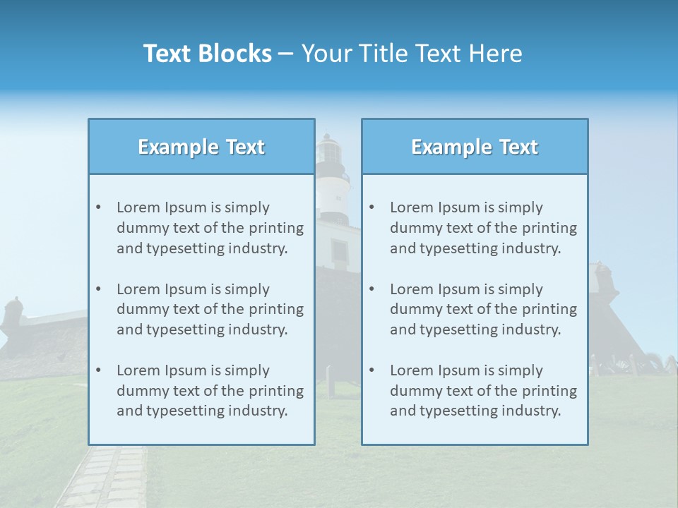 Lighthouse Fort Salvador Bahia Brazil PowerPoint Template