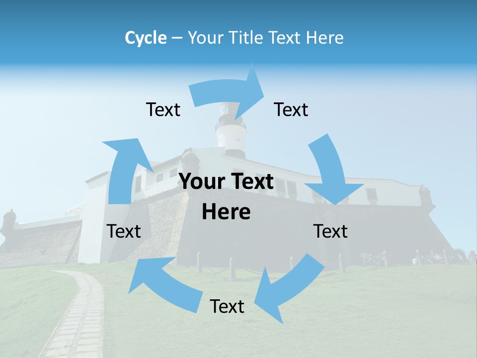 Lighthouse Fort Salvador Bahia Brazil PowerPoint Template