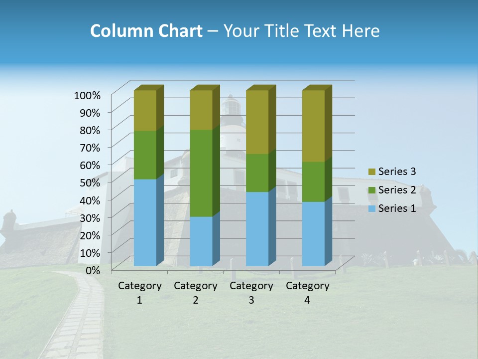 Lighthouse Fort Salvador Bahia Brazil PowerPoint Template