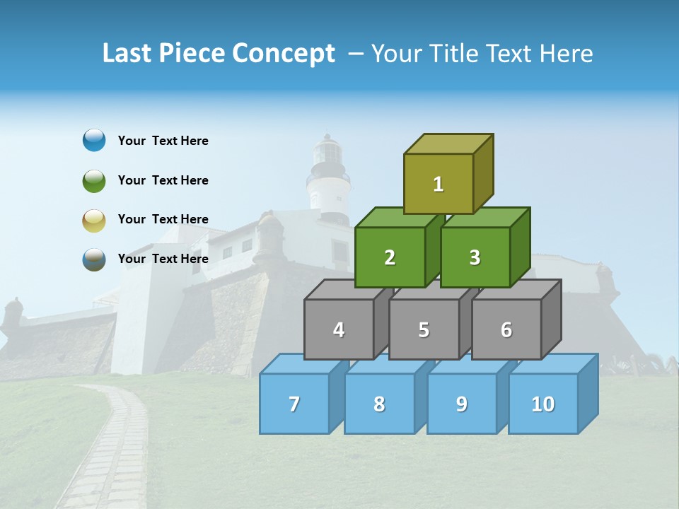 Lighthouse Fort Salvador Bahia Brazil PowerPoint Template