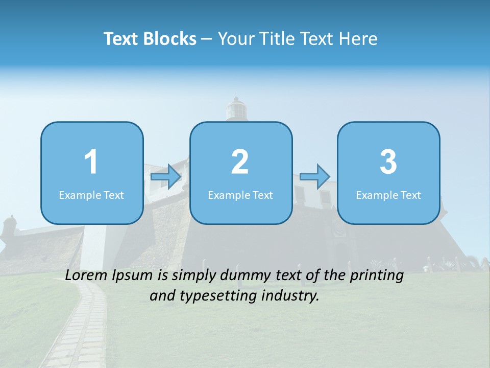 Lighthouse Fort Salvador Bahia Brazil PowerPoint Template