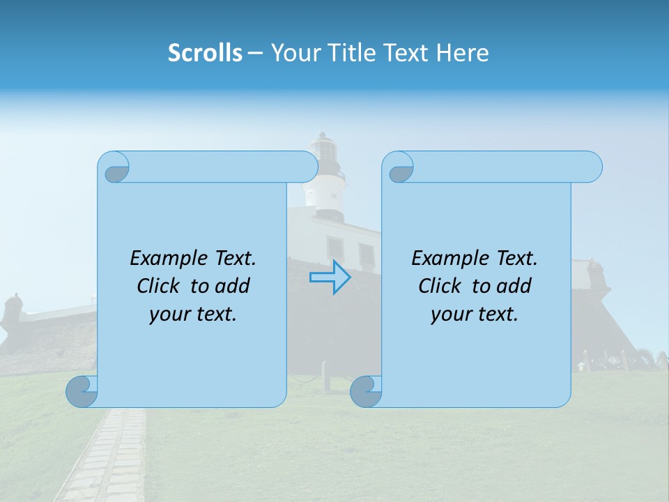 Lighthouse Fort Salvador Bahia Brazil PowerPoint Template