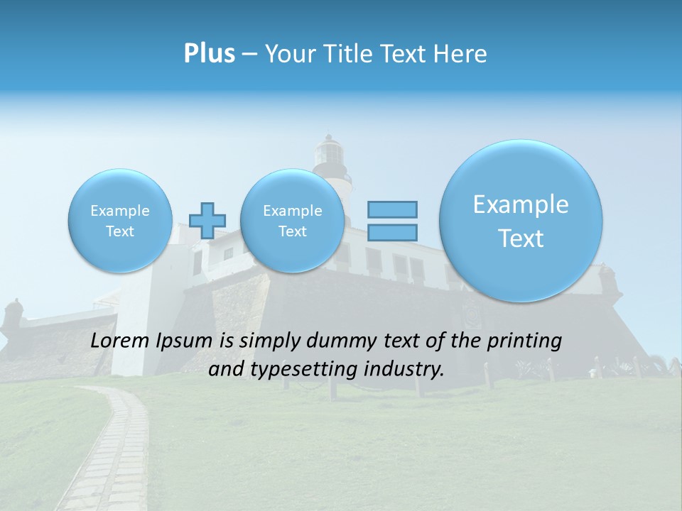 Lighthouse Fort Salvador Bahia Brazil PowerPoint Template