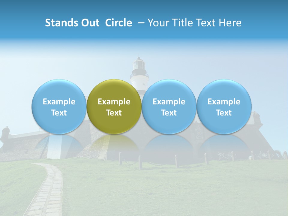 Lighthouse Fort Salvador Bahia Brazil PowerPoint Template