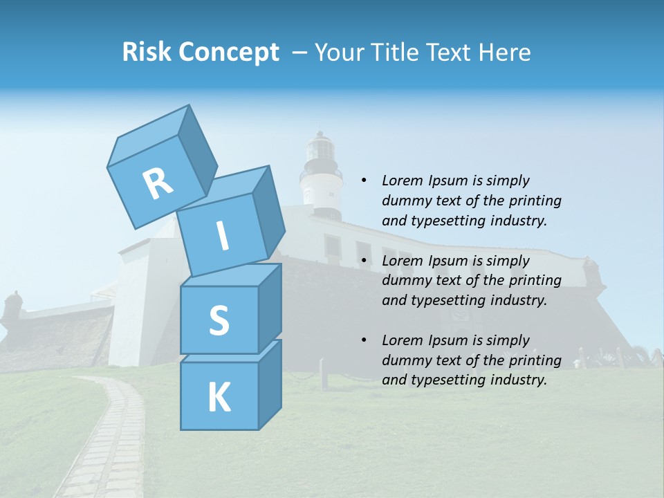 Lighthouse Fort Salvador Bahia Brazil PowerPoint Template