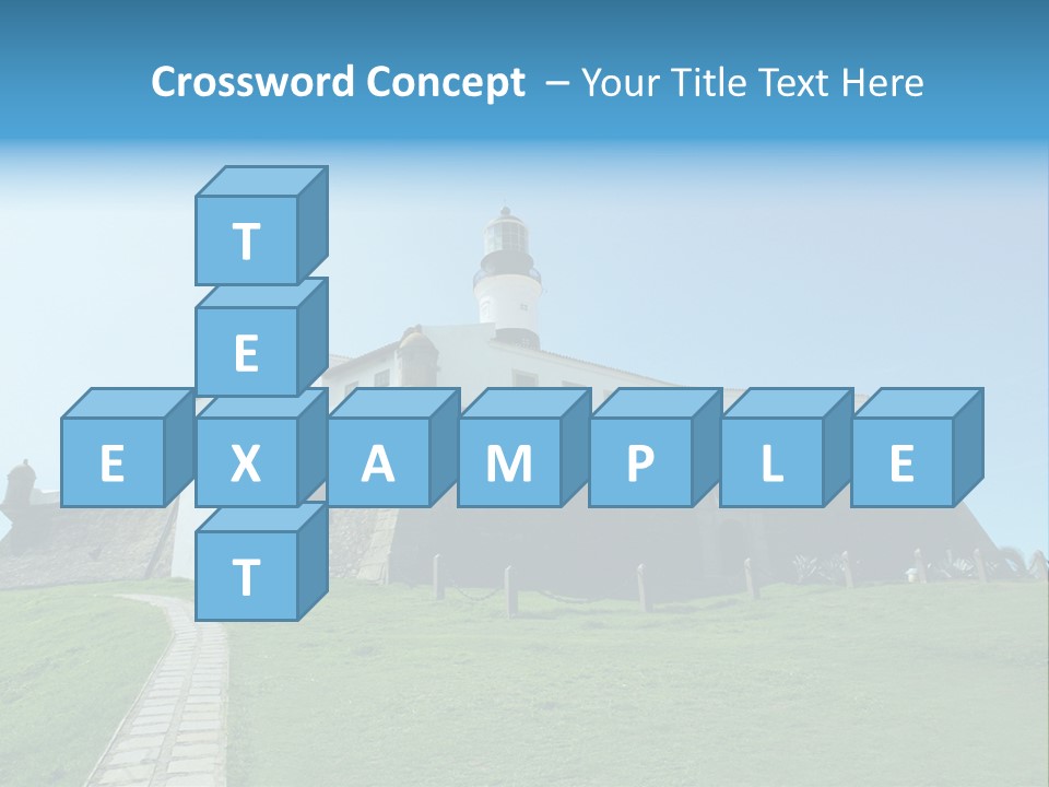 Lighthouse Fort Salvador Bahia Brazil PowerPoint Template