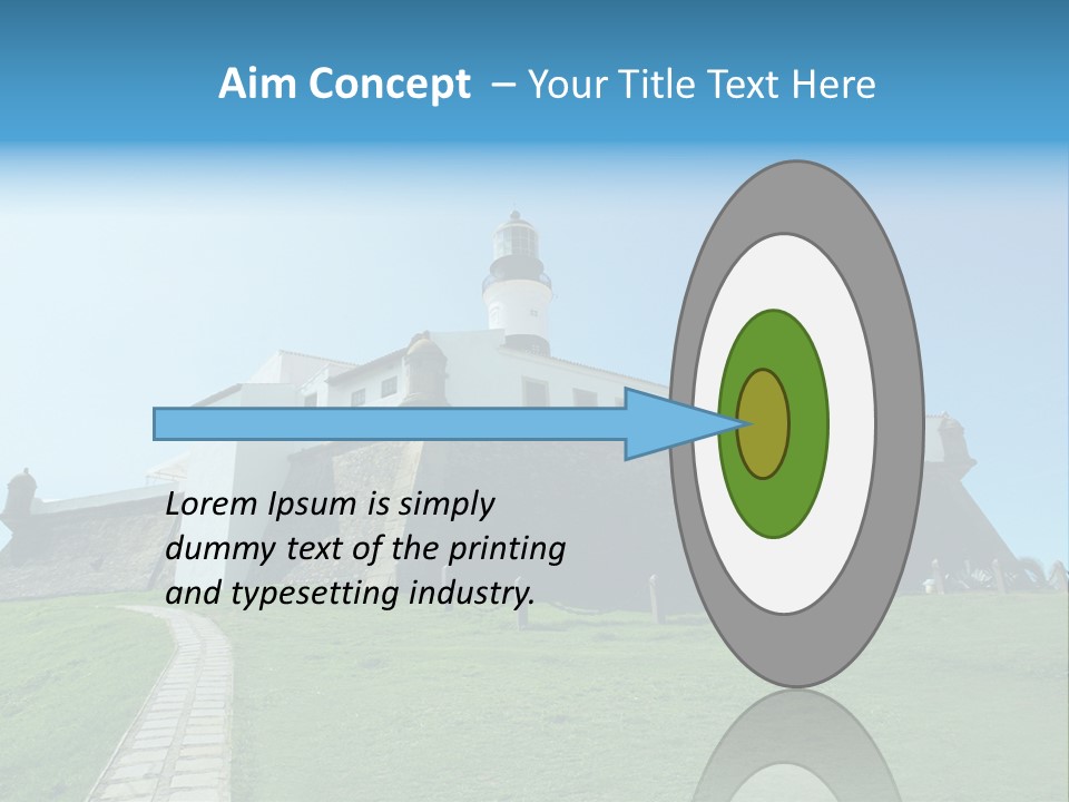 Lighthouse Fort Salvador Bahia Brazil PowerPoint Template