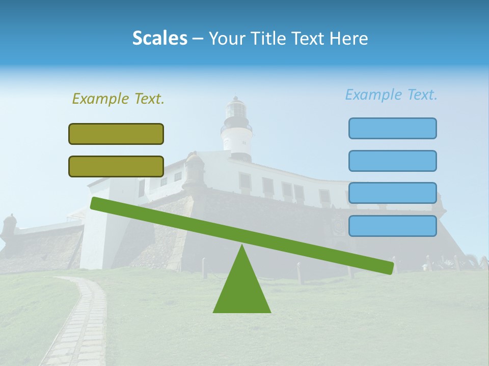Lighthouse Fort Salvador Bahia Brazil PowerPoint Template