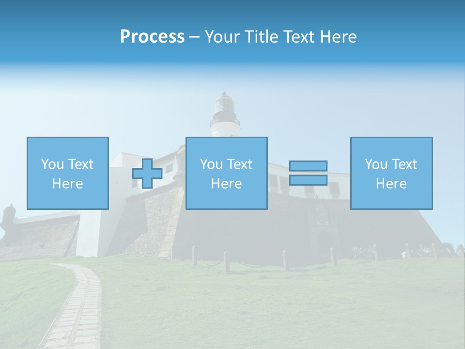 Lighthouse Fort Salvador Bahia Brazil PowerPoint Template