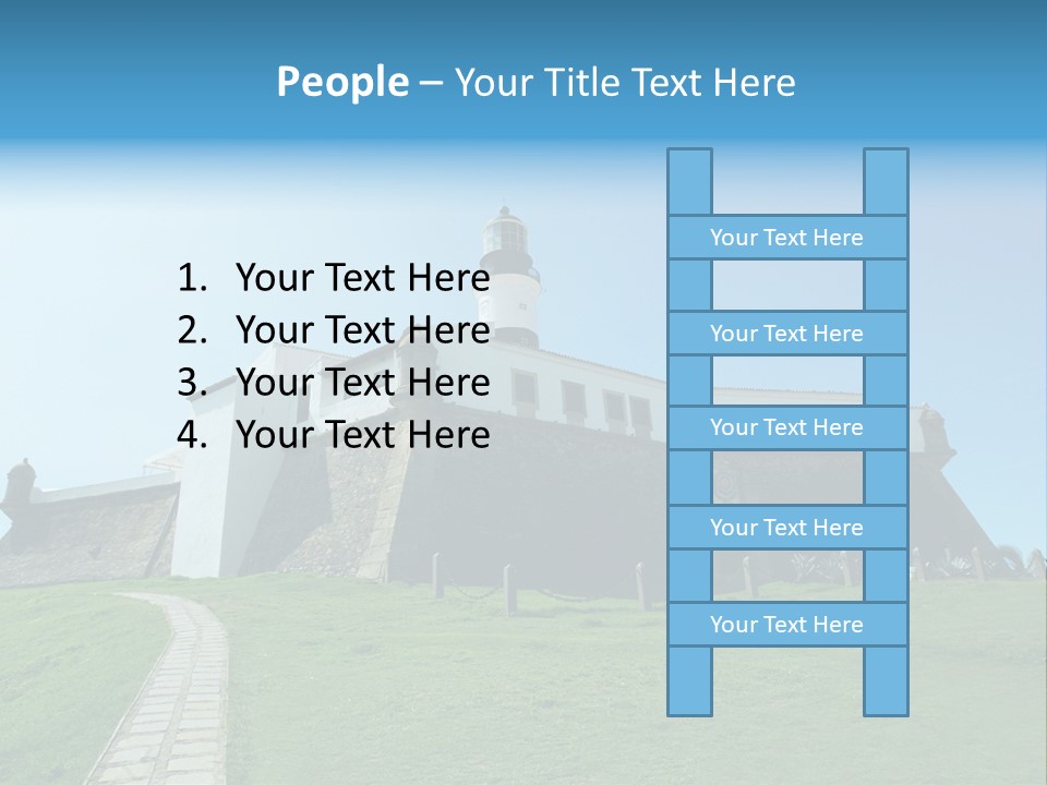 Lighthouse Fort Salvador Bahia Brazil PowerPoint Template