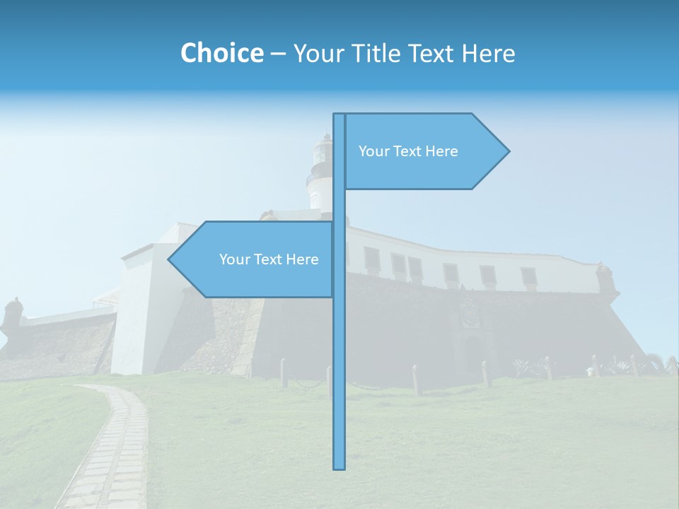 Lighthouse Fort Salvador Bahia Brazil PowerPoint Template