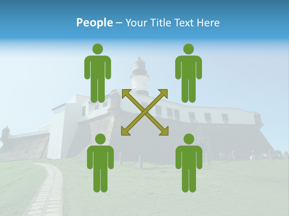 Lighthouse Fort Salvador Bahia Brazil PowerPoint Template