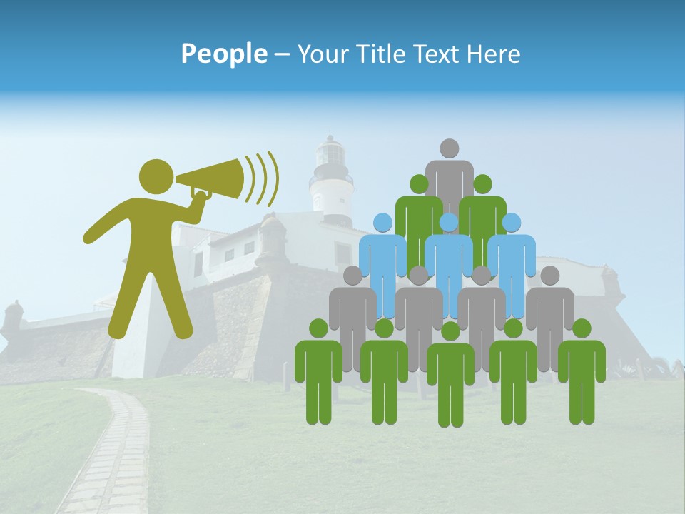 Lighthouse Fort Salvador Bahia Brazil PowerPoint Template