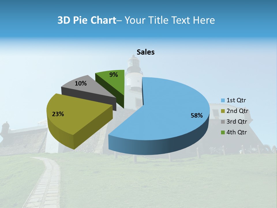 Lighthouse Fort Salvador Bahia Brazil PowerPoint Template