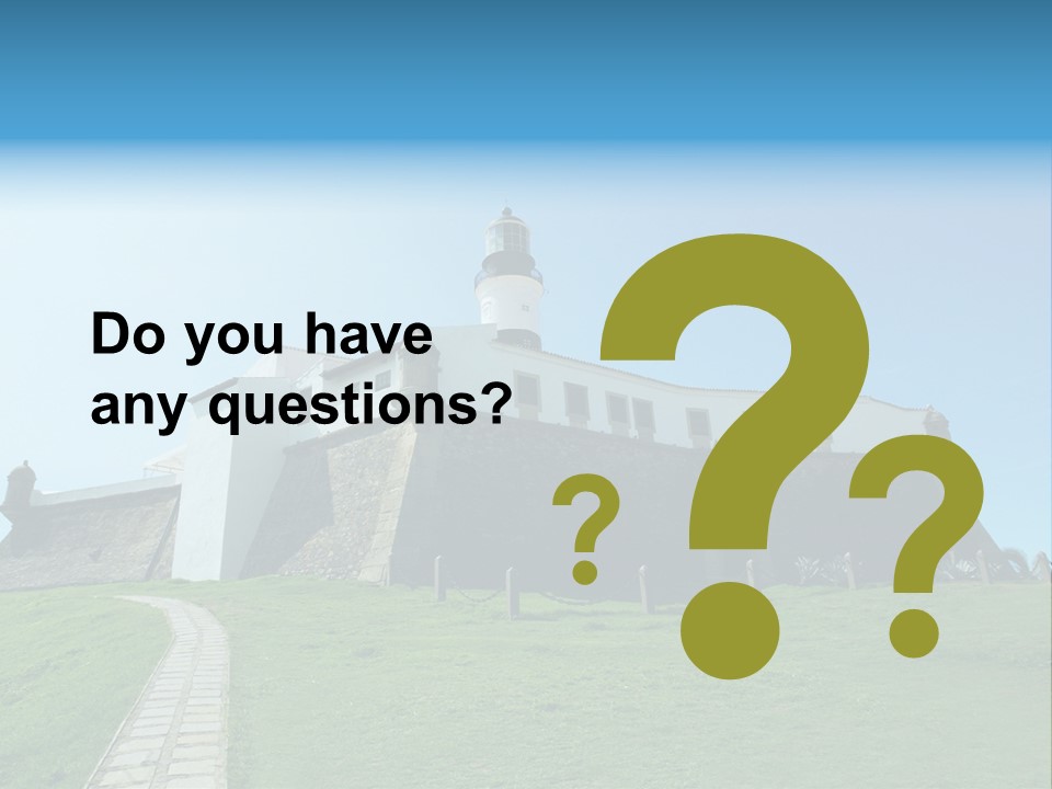 Lighthouse Fort Salvador Bahia Brazil PowerPoint Template