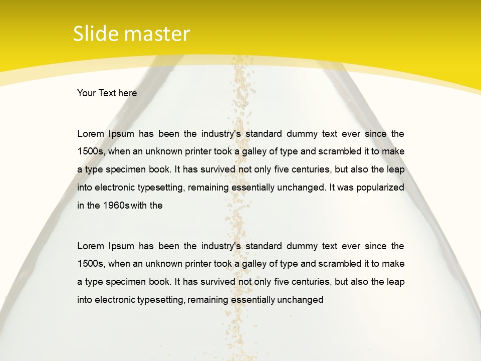 Hourglass Closeup Shot (Isolated - White Background) PowerPoint Template