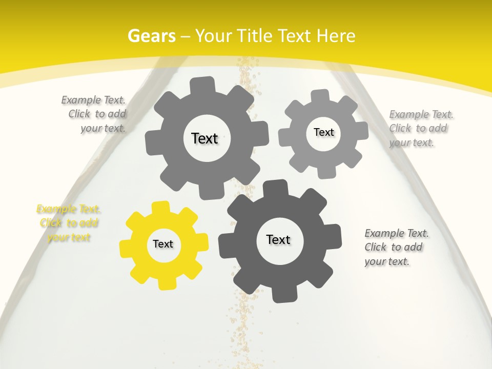 Hourglass Closeup Shot (Isolated - White Background) PowerPoint Template