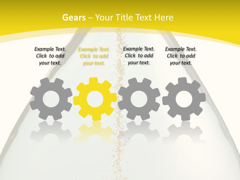 Hourglass Closeup Shot (Isolated - White Background) PowerPoint Template