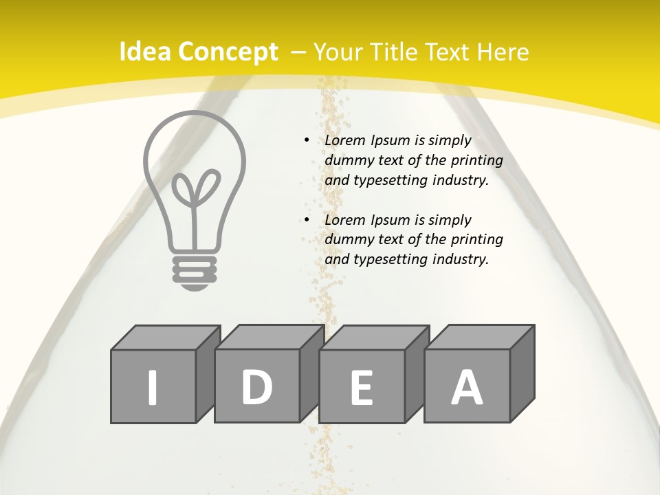 Hourglass Closeup Shot (Isolated - White Background) PowerPoint Template