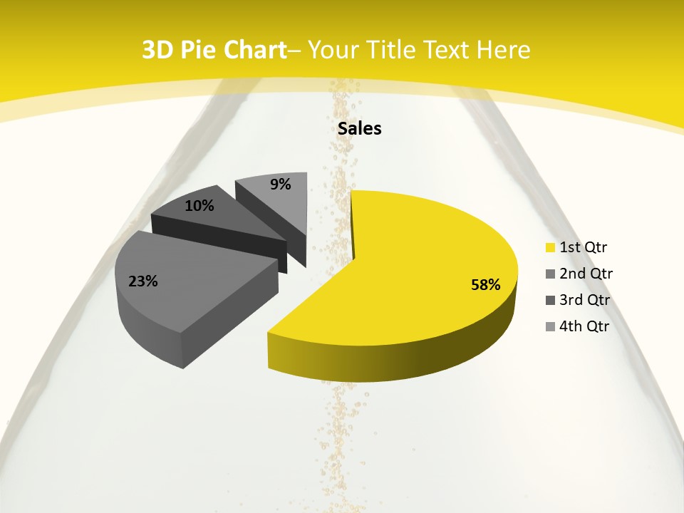 Hourglass Closeup Shot (Isolated - White Background) PowerPoint Template