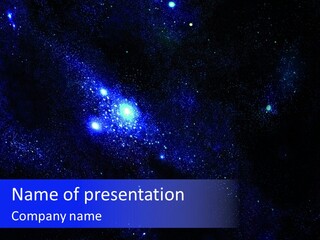 Star And Blue Space Galaxy PowerPoint Template