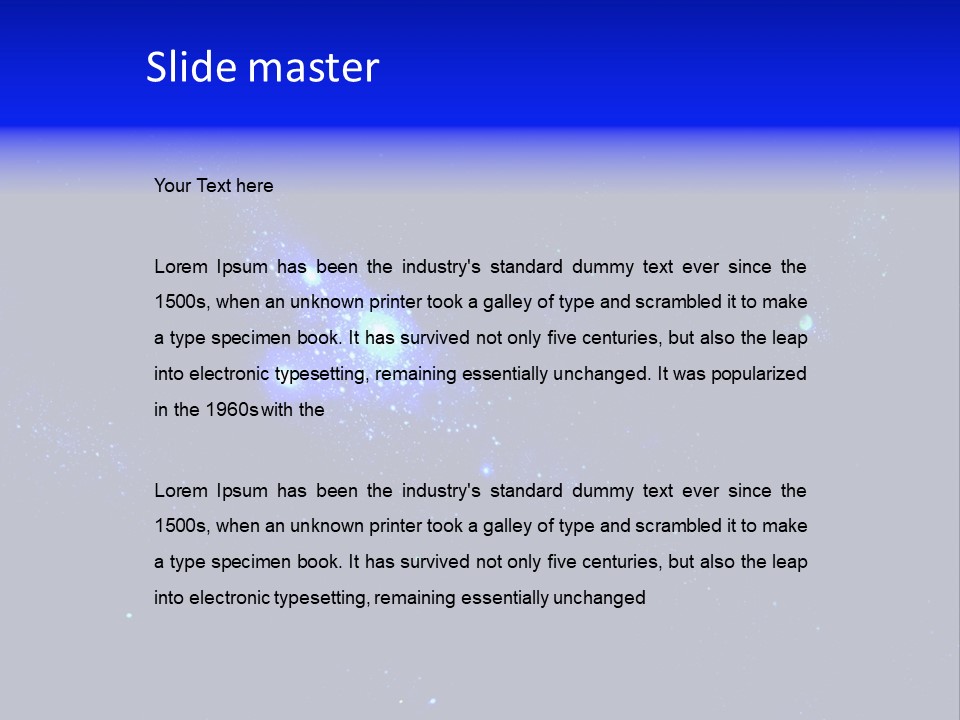 Star And Blue Space Galaxy PowerPoint Template