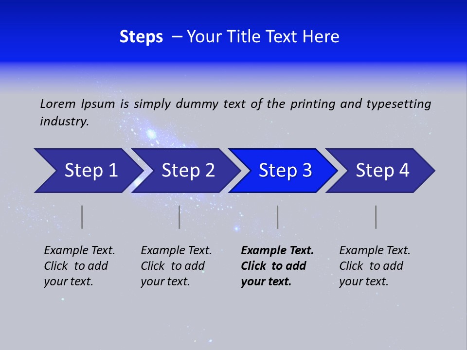 Star And Blue Space Galaxy PowerPoint Template
