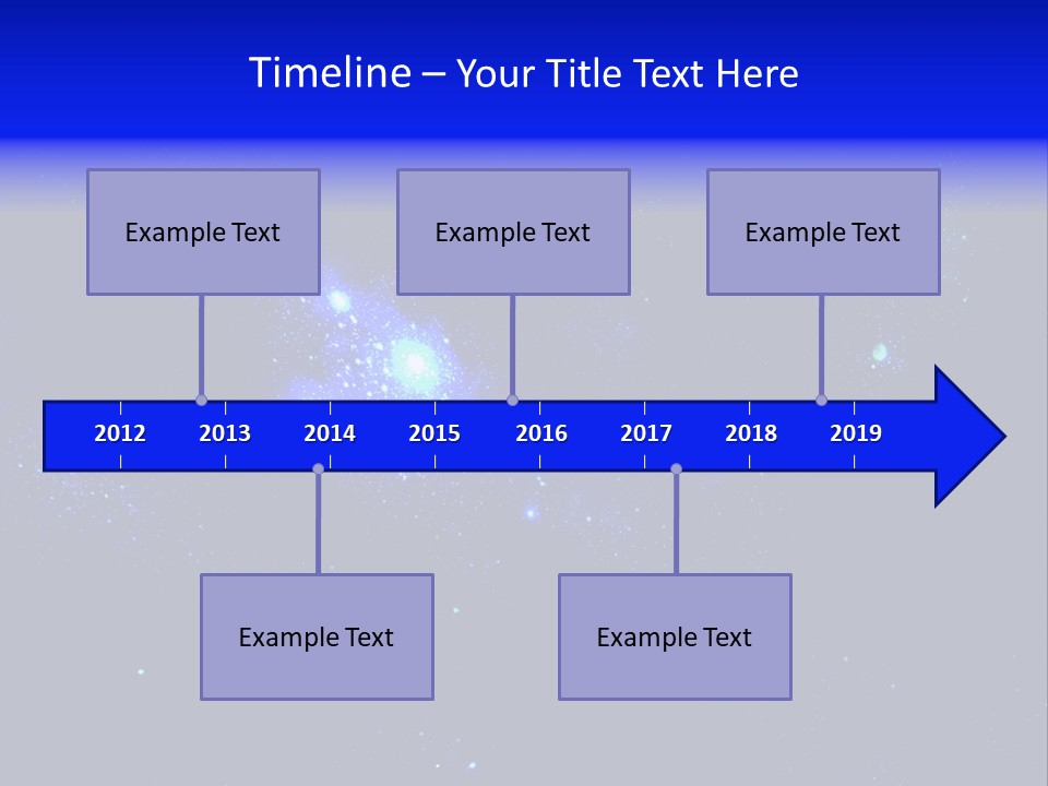 Star And Blue Space Galaxy PowerPoint Template