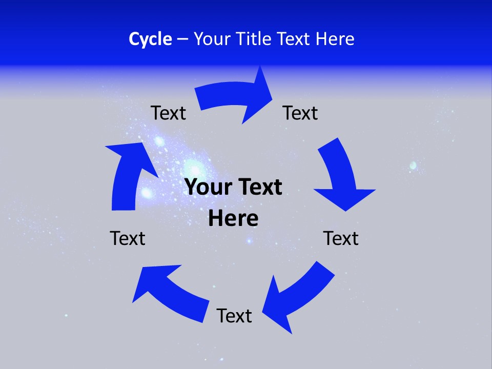 Star And Blue Space Galaxy PowerPoint Template
