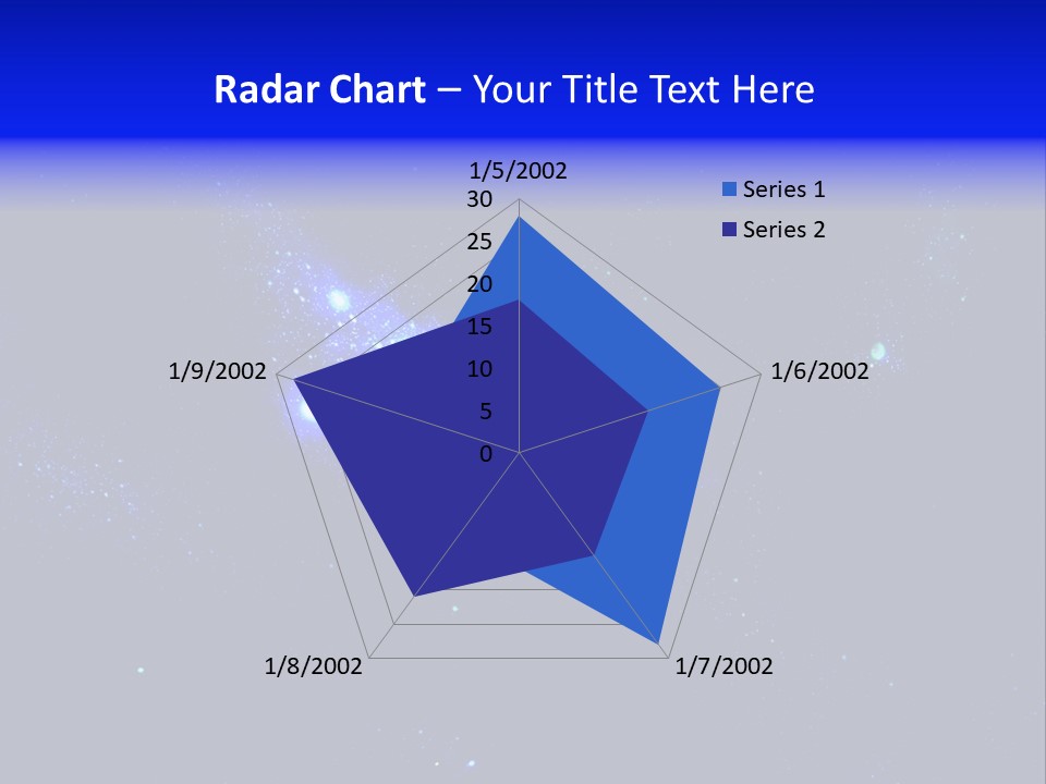 Star And Blue Space Galaxy PowerPoint Template