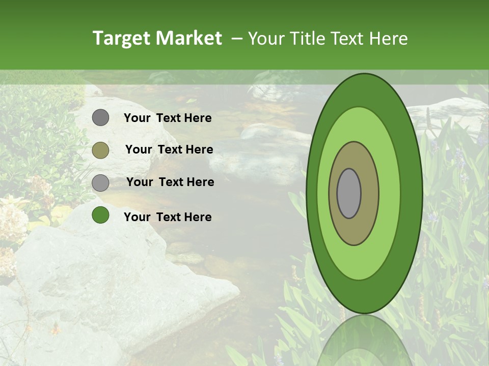 A Green And White Landscape With Rocks And Plants PowerPoint Template