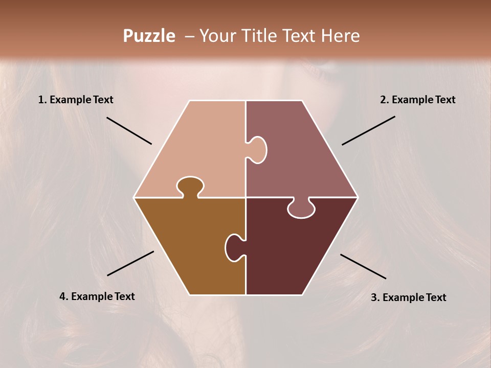 A Woman With Long Red Hair And Blue Eyes PowerPoint Template