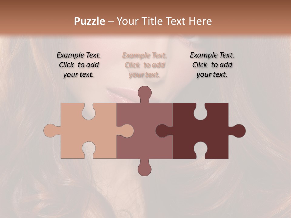 A Woman With Long Red Hair And Blue Eyes PowerPoint Template