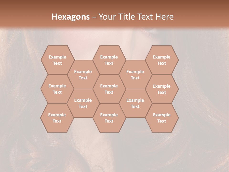 A Woman With Long Red Hair And Blue Eyes PowerPoint Template