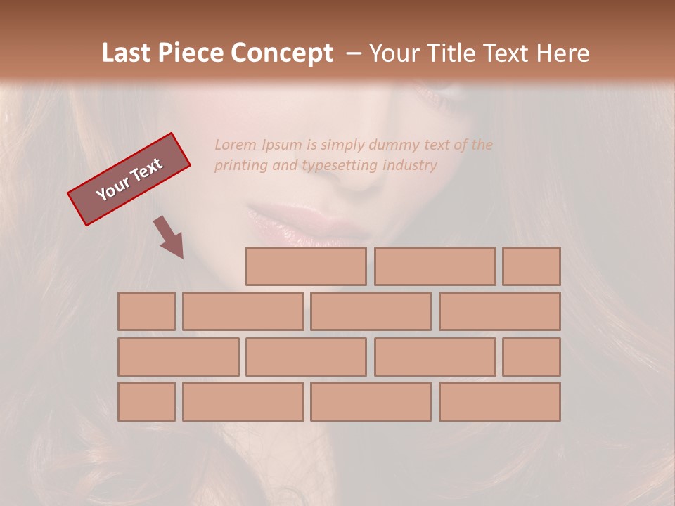 A Woman With Long Red Hair And Blue Eyes PowerPoint Template