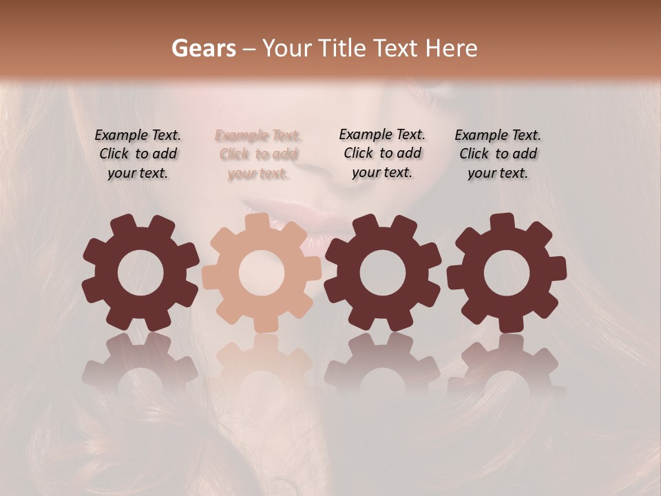 A Woman With Long Red Hair And Blue Eyes PowerPoint Template