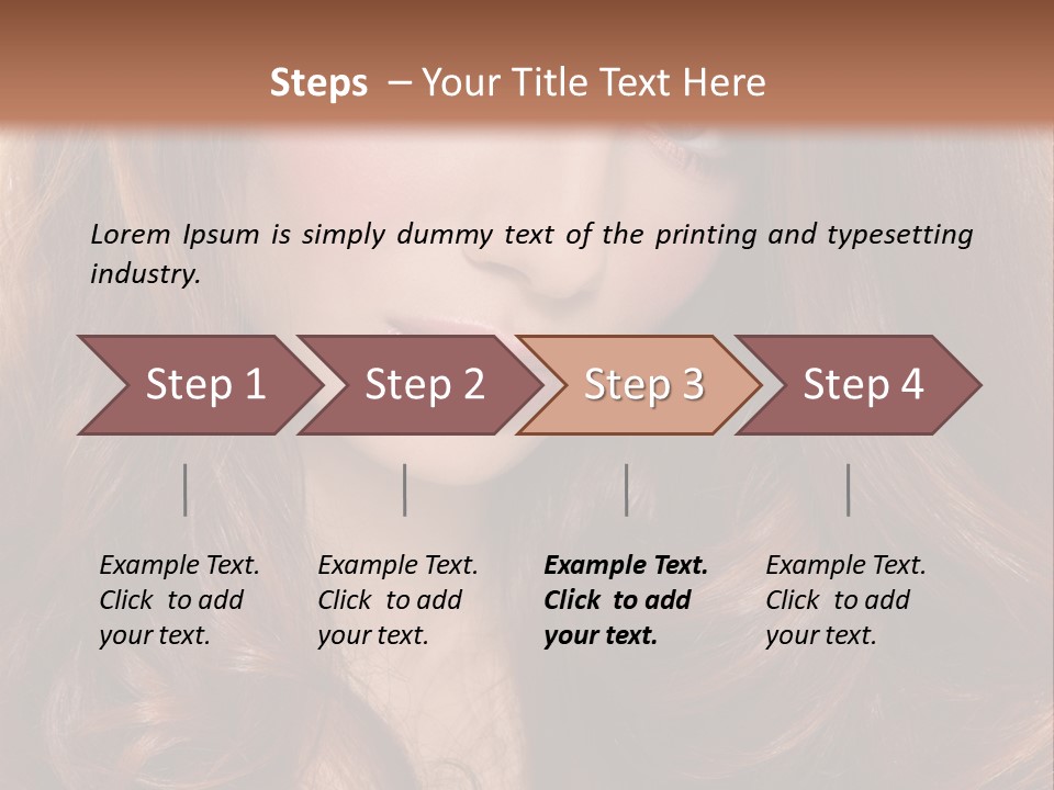 A Woman With Long Red Hair And Blue Eyes PowerPoint Template