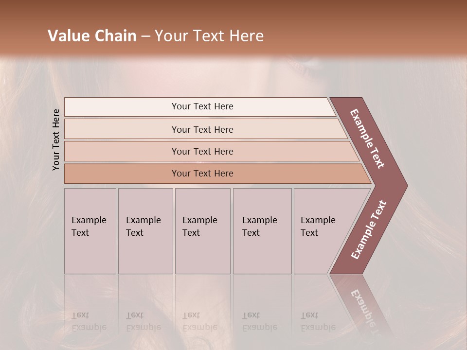 A Woman With Long Red Hair And Blue Eyes PowerPoint Template