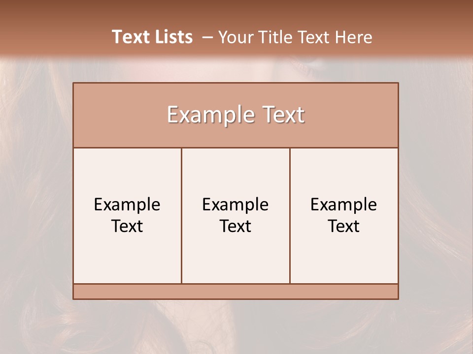 A Woman With Long Red Hair And Blue Eyes PowerPoint Template
