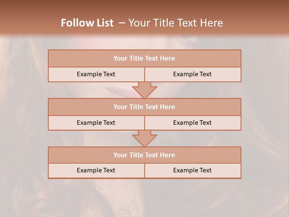 A Woman With Long Red Hair And Blue Eyes PowerPoint Template