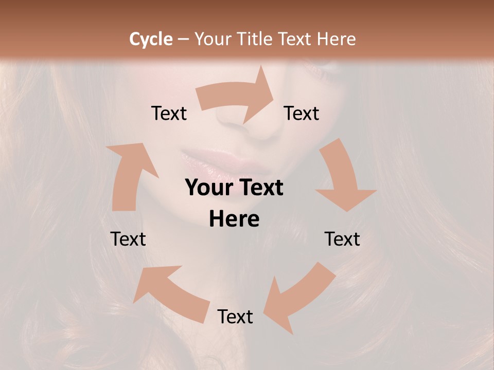 A Woman With Long Red Hair And Blue Eyes PowerPoint Template