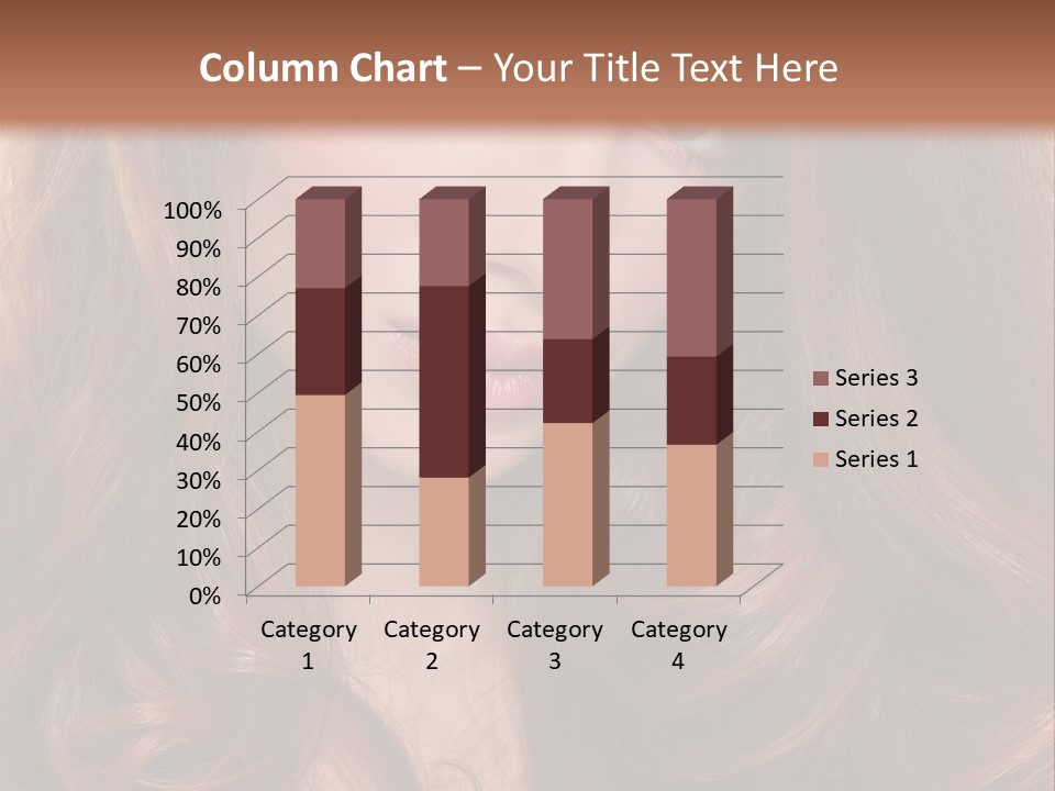 A Woman With Long Red Hair And Blue Eyes PowerPoint Template