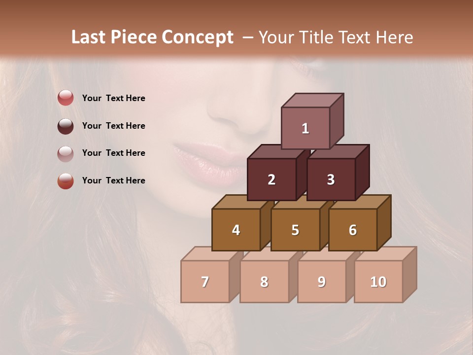 A Woman With Long Red Hair And Blue Eyes PowerPoint Template