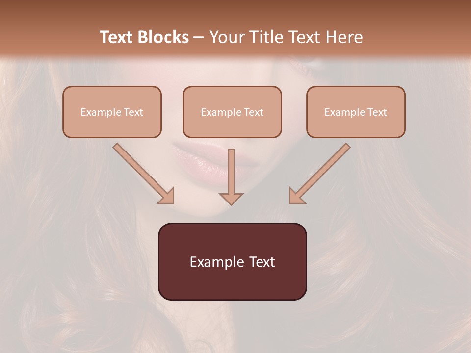 A Woman With Long Red Hair And Blue Eyes PowerPoint Template