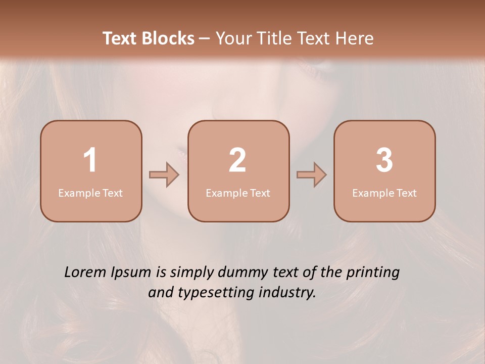 A Woman With Long Red Hair And Blue Eyes PowerPoint Template