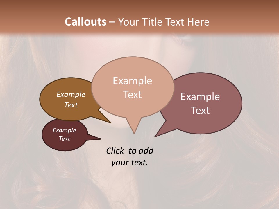 A Woman With Long Red Hair And Blue Eyes PowerPoint Template