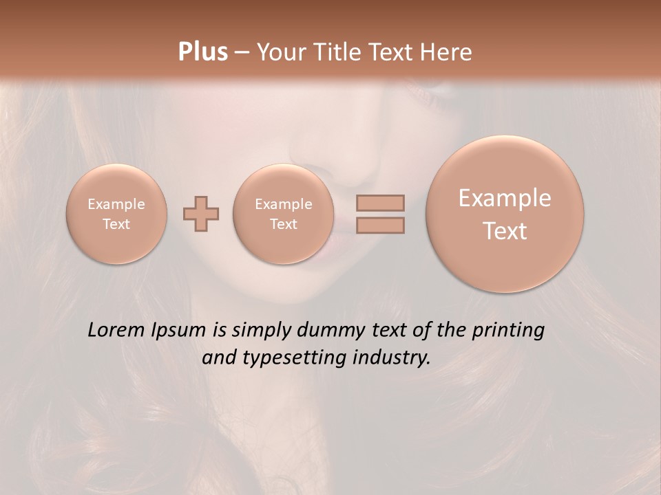 A Woman With Long Red Hair And Blue Eyes PowerPoint Template