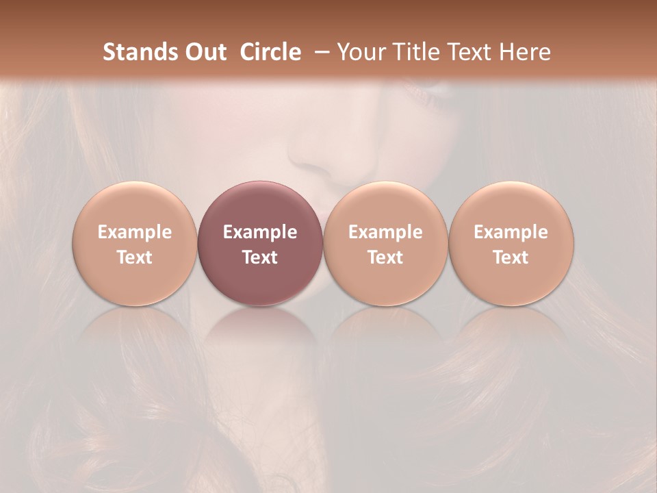 A Woman With Long Red Hair And Blue Eyes PowerPoint Template