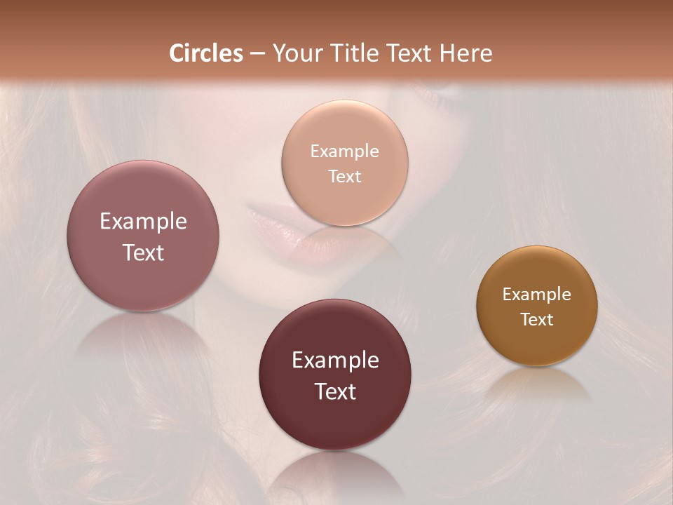 A Woman With Long Red Hair And Blue Eyes PowerPoint Template